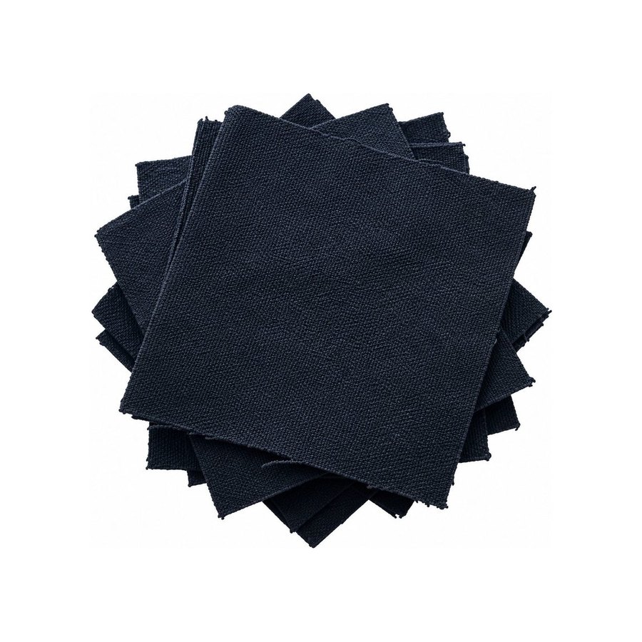 Stack of dark grey fire retardant fabric squares