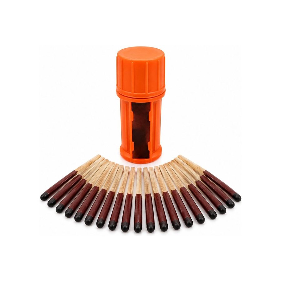 Orange plastic match tube