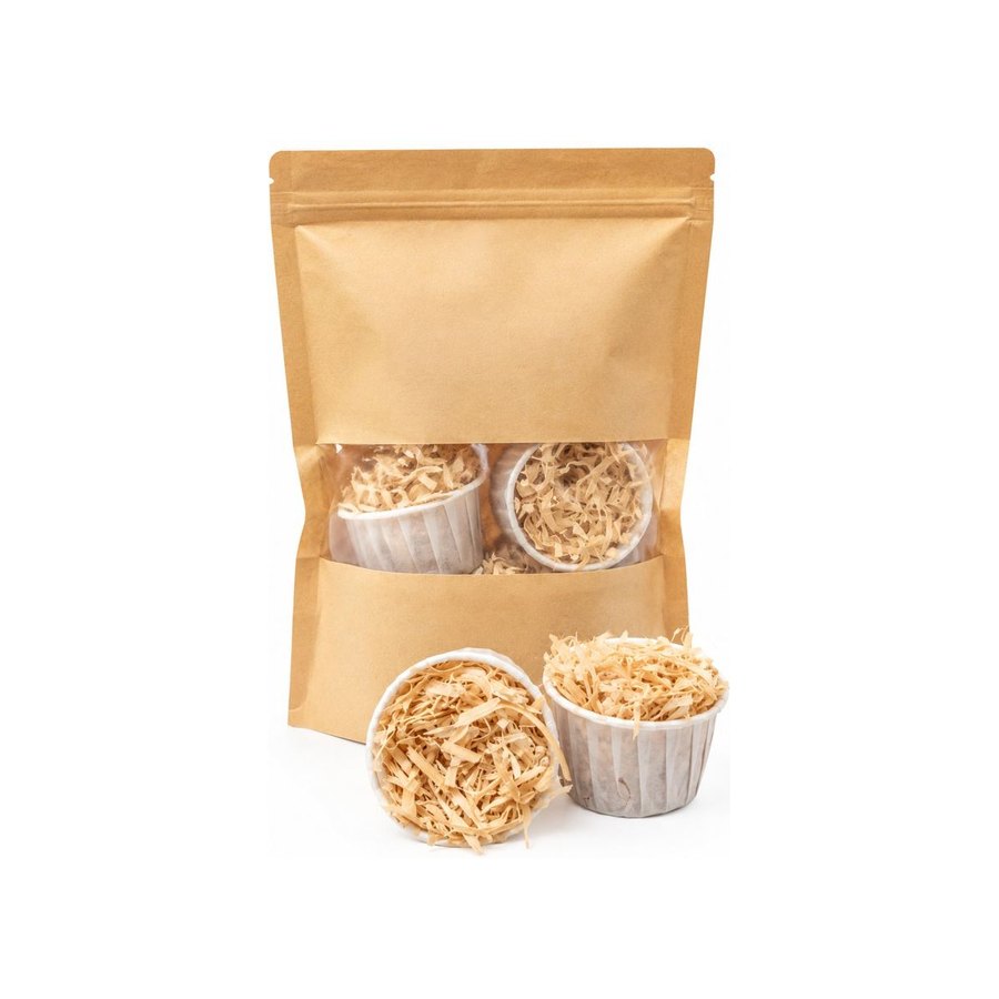 Kraft pouch with paper cups